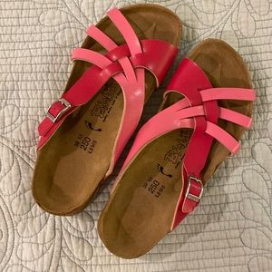 Bright Pink Birki’s - nearly new - 39 narrow